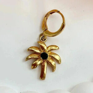 90's Gold Toned Palm Tree Vintage Californian Retro Pendant | Charm